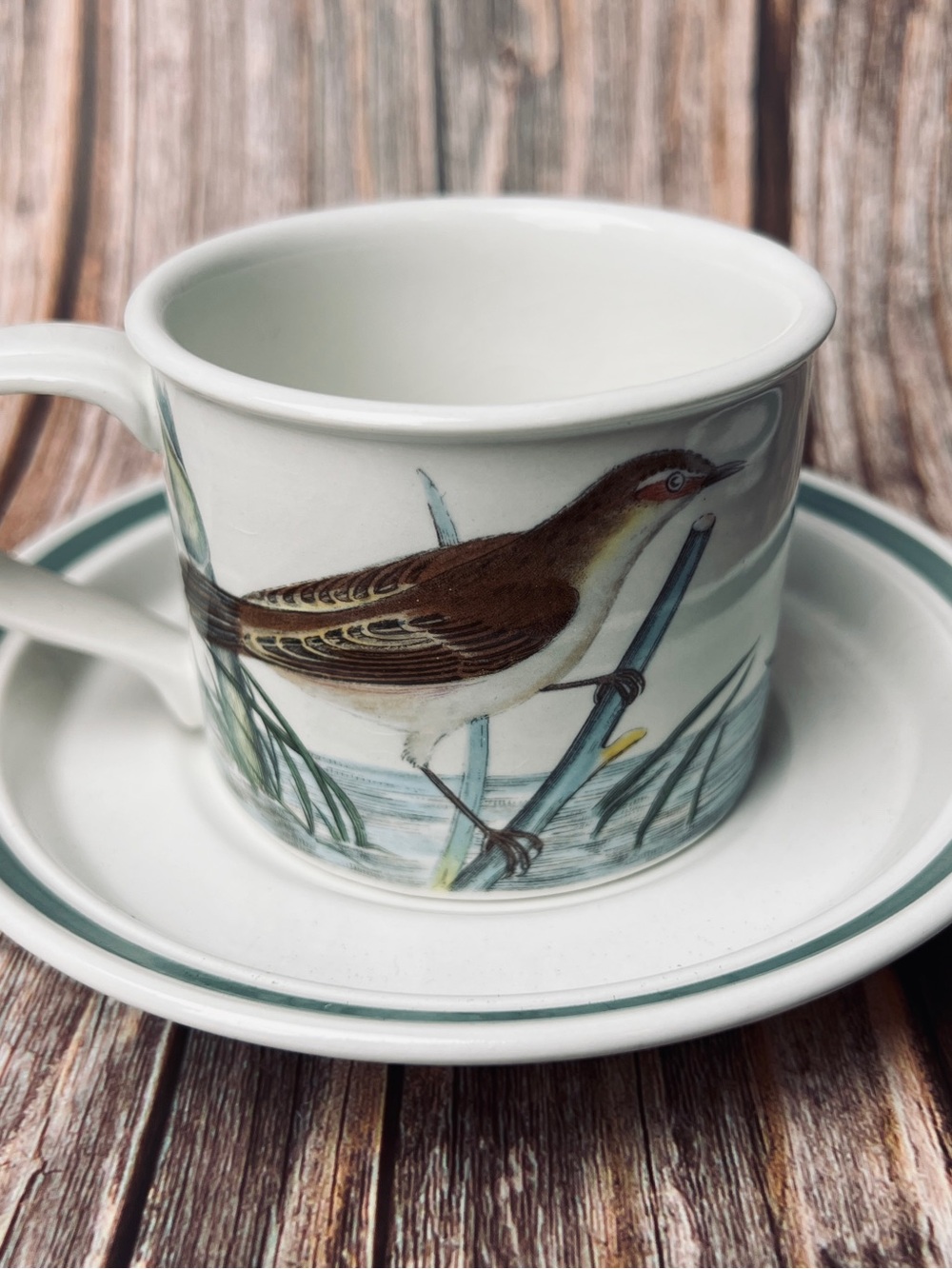 Portmeirion Birds of Britain Cup and Saucer Vintage 1978 made in Britain